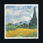 Van Gogh Wheat Field with Cypresses. Impressionism Napkins<br><div class="desc">Van Gogh "Wheat Field with Cypresses" napkin.</div>