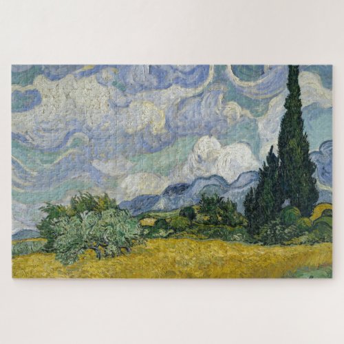 Van gogh _ Wheat Field with Cypresses Jigsaw Puzzle