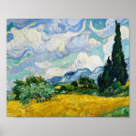 Van Gogh Wheat Field With Cypresses Landscape Poster at Zazzle