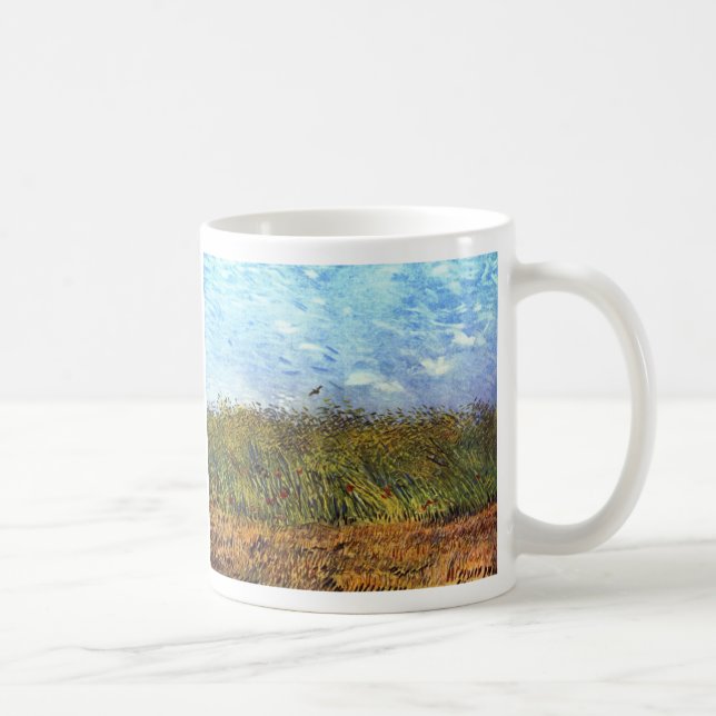 Van Gogh: Wheat Field with Poppies and Lark Coffee Mug (Right)