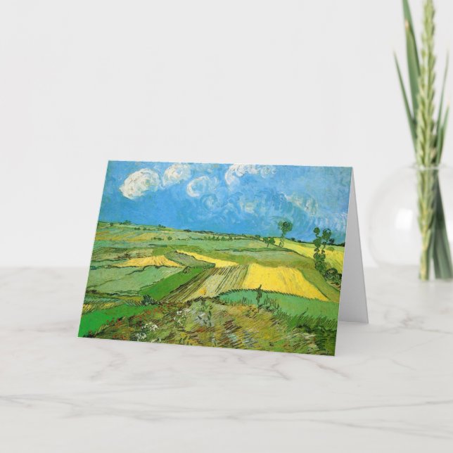 Van Gogh Wheat Fields at Auvers Under Clouded Sky Card (Front)