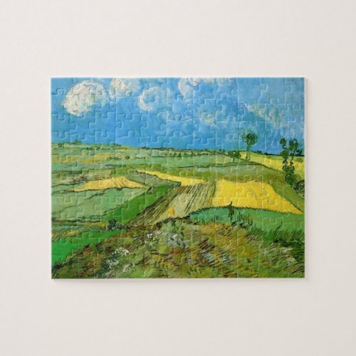 Van Gogh Wheat Fields at Auvers Under Clouded Sky Jigsaw Puzzle