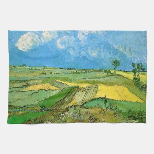 Van Gogh Wheat Fields at Auvers Under Clouded Sky Kitchen Towel