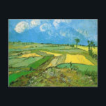 Van Gogh Wheat Fields at Auvers Under Clouded Sky Postcard<br><div class="desc">Wheat Fields at Auvers Under Clouded Sky by Vincent van Gogh is a vintage fine art post impressionism landscape nature painting. A field of wheat on a farm with bright blue skies on a cloudy summer day. About the artist: Vincent Willem van Gogh (1853 -1890) was one of the most...</div>