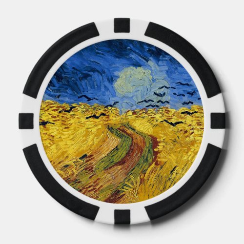 Van Gogh Wheat Fields Famous Impressionism Poker Chips