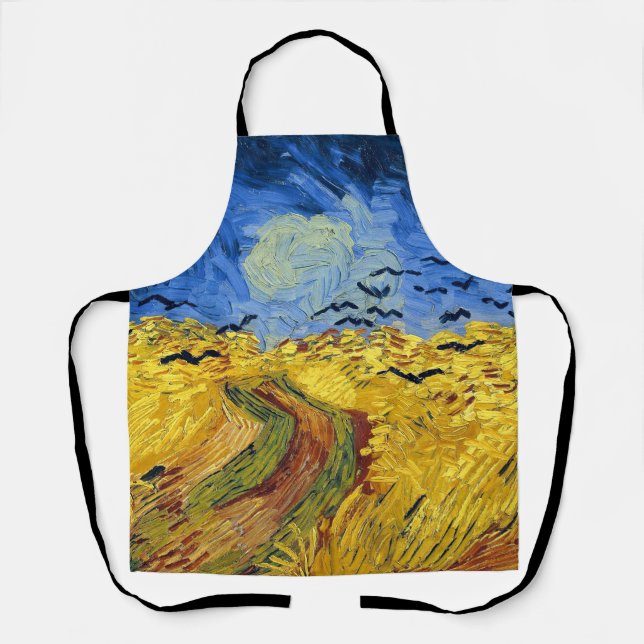 Van Gogh Wheat Fields impressionist Painting Apron (Front)