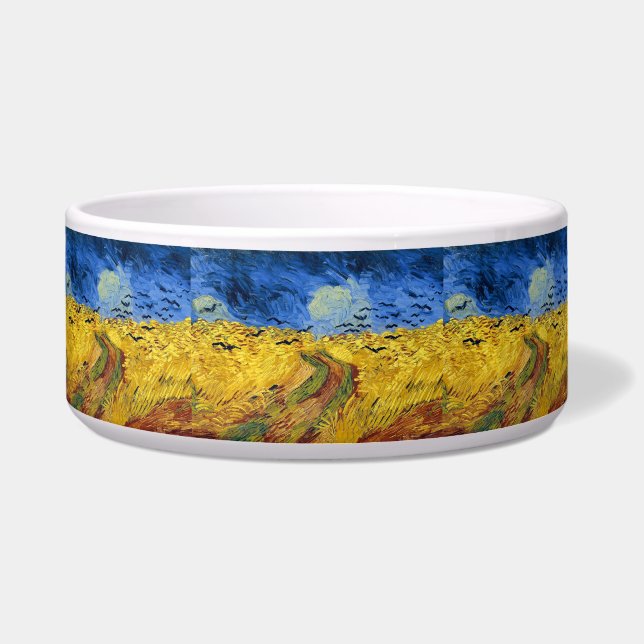 Van Gogh Wheat Fields impressionist Painting Bowl (Front)