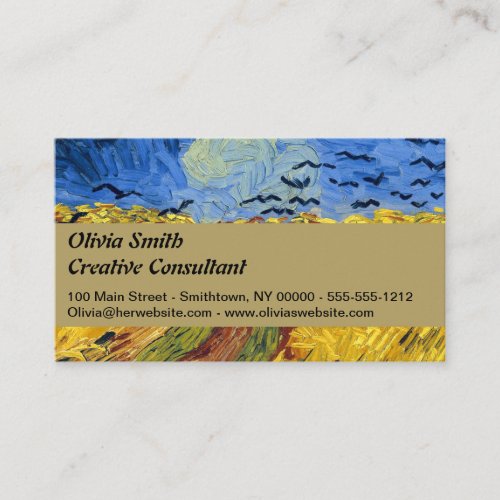 Van Gogh Wheat Fields impressionist Painting Business Card