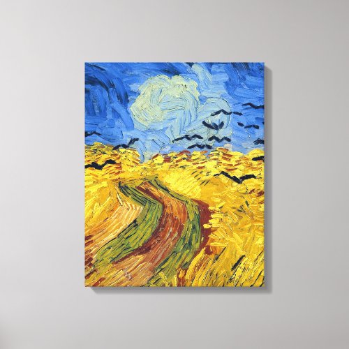 Van Gogh Wheat Fields impressionist Painting Canvas Print