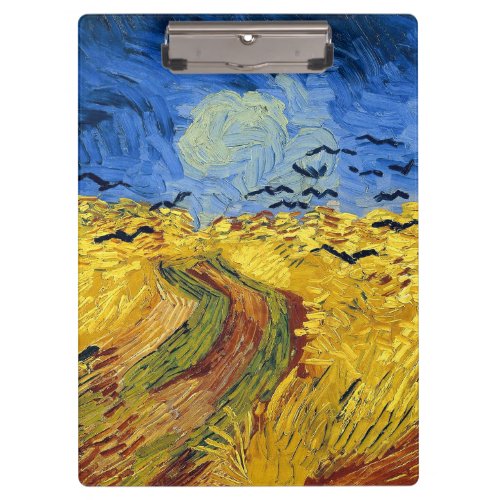Van Gogh Wheat Fields impressionist Painting Clipboard