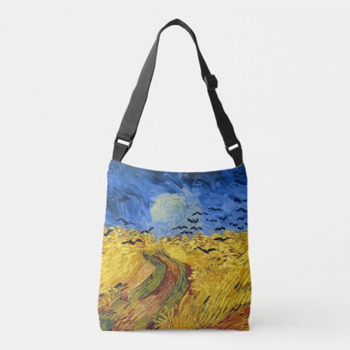Van Gogh Wheat Fields impressionist Painting Crossbody Bag
