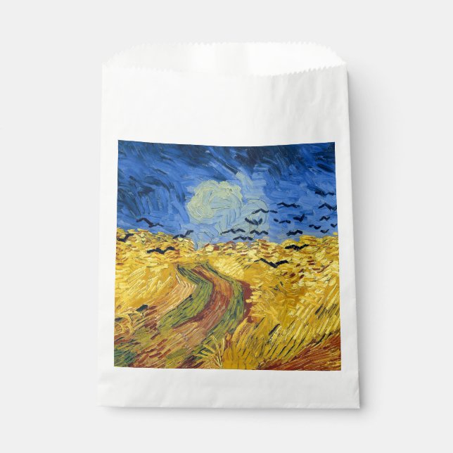 Van Gogh Wheat Fields impressionist Painting Favor Bag (Front)