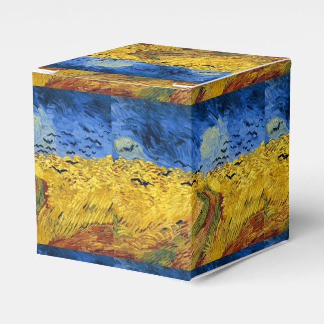Van Gogh Wheat Fields impressionist Painting Favor Boxes (Front Side)