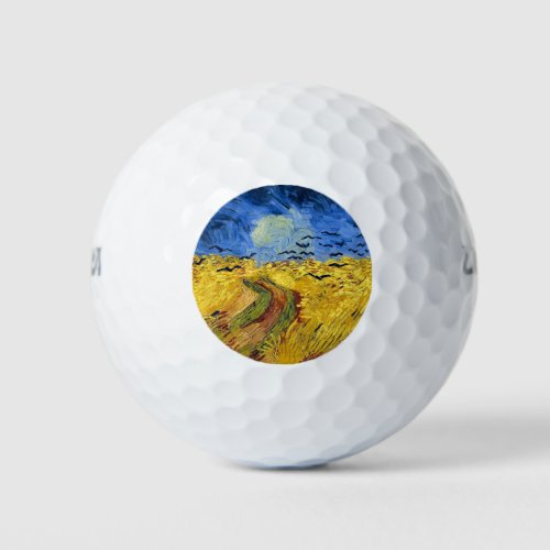 Van Gogh Wheat Fields impressionist Painting Golf Balls