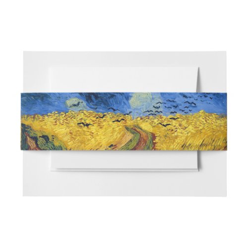Van Gogh Wheat Fields impressionist Painting Invitation Belly Band