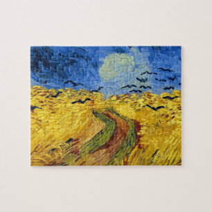 Van Gogh Wheat Fields impressionist Painting Jigsaw Puzzle