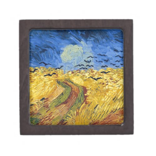 Van Gogh Wheat Fields impressionist Painting Keepsake Box