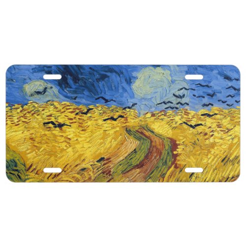 Van Gogh Wheat Fields impressionist Painting License Plate