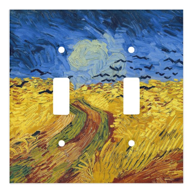 Van Gogh Wheat Fields impressionist Painting Light Switch Cover (Front)