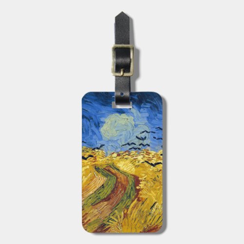 Van Gogh Wheat Fields impressionist Painting Luggage Tag