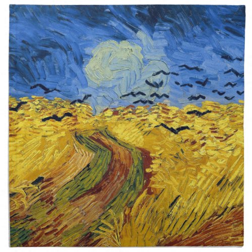 Van Gogh Wheat Fields impressionist Painting Napkin