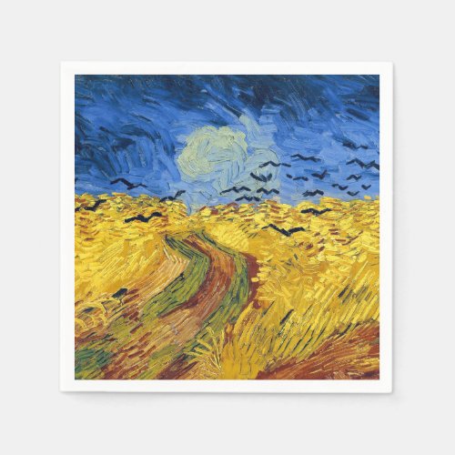 Van Gogh Wheat Fields impressionist Painting Napkins