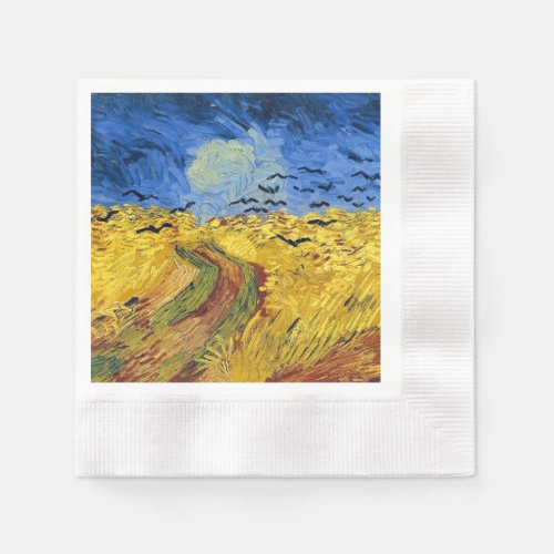 Van Gogh Wheat Fields impressionist Painting Napkins