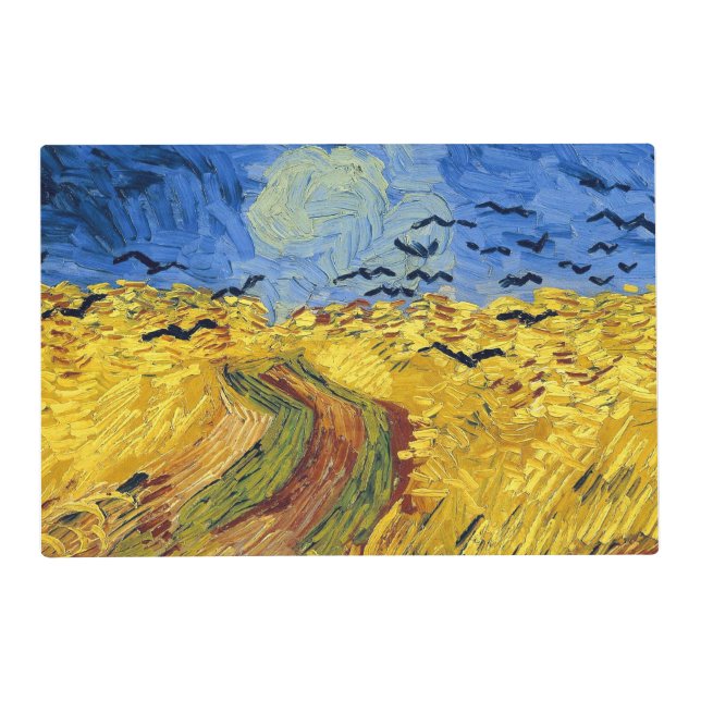 Van Gogh Wheat Fields impressionist Painting Placemat (Front)