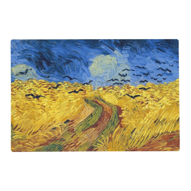 Van Gogh Wheat Fields impressionist Painting Placemat (Front)