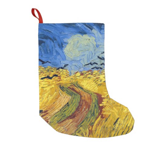 Van Gogh Wheat Fields impressionist Painting Small Christmas Stocking