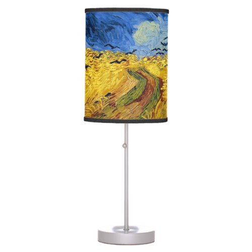 Van Gogh Wheat Fields impressionist Painting Table Lamp