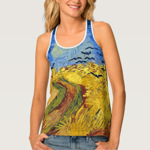 Van Gogh Wheat Fields impressionist Painting Tank Top