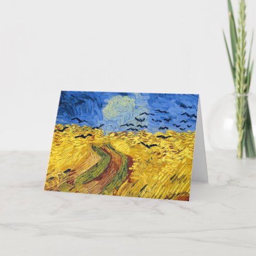 Van Gogh Wheat Fields impressionist Painting Thank You Card