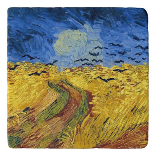 Van Gogh Wheat Fields impressionist Painting Trivet