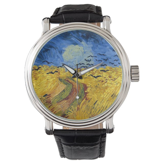 Van Gogh Wheat Fields impressionist Painting Watch (Front)