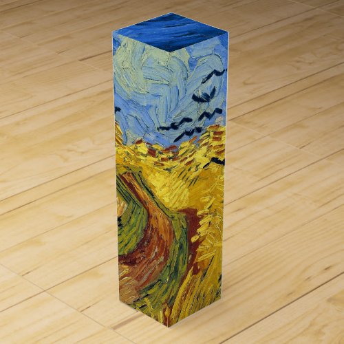 Van Gogh Wheat Fields impressionist Painting Wine Gift Box