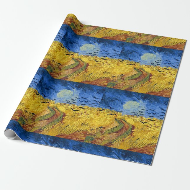Van Gogh Wheat Fields impressionist Painting Wrapping Paper (Unrolled)