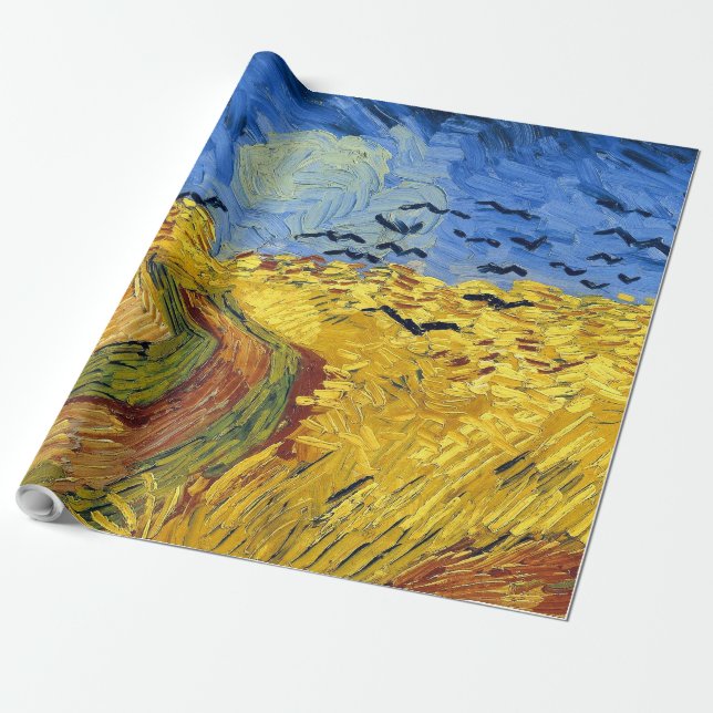 Van Gogh Wheat Fields impressionist Painting Wrapping Paper (Unrolled)