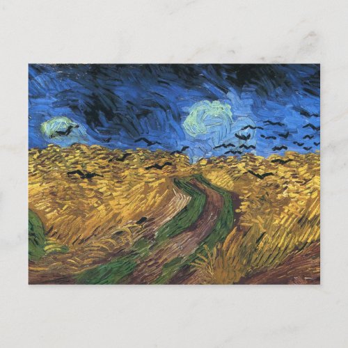Van Gogh Wheatfield With Crows Postcard