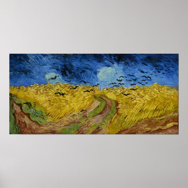 Van Gogh - Wheatfield With Crows Poster (Front)