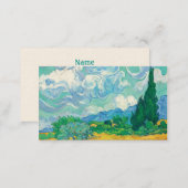 Van Gogh Wheatfield with Cypresses Business Card (Front/Back)