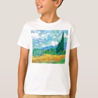Van Gogh Wheatfield with Cypresses T-Shirt