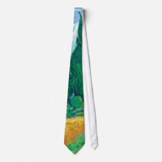 Van Gogh Wheatfield with Cypresses Tie