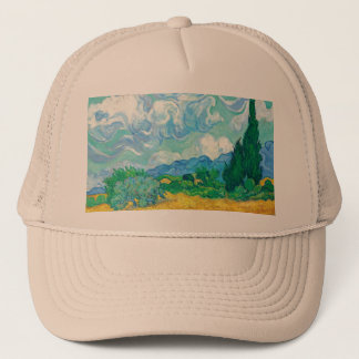 Van Gogh Wheatfield with Cypresses Trucker Hat