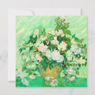 Van Gogh White Roses Invitation