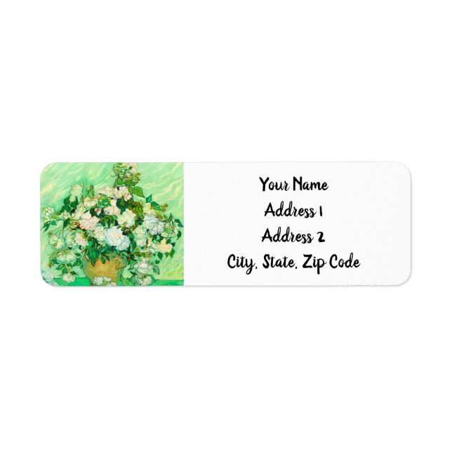 Van Gogh White Roses Label (Front)