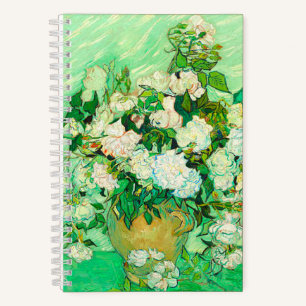 Van Gogh White Roses Notebook