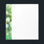 Van Gogh White Roses Notepad<br><div class="desc">Notepad featuring Vincent van Gogh’s oil painting Vase with Pink Roses (1890). A gorgeous bouquet of roses are in a vase against a green background. A perfect gift for fans of Post-Impressionism and Dutch art.</div>