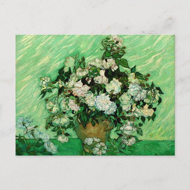 Van Gogh - White Roses Postcard (Front)