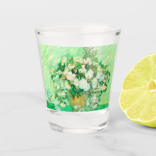 Van Gogh White Roses Shot Glass